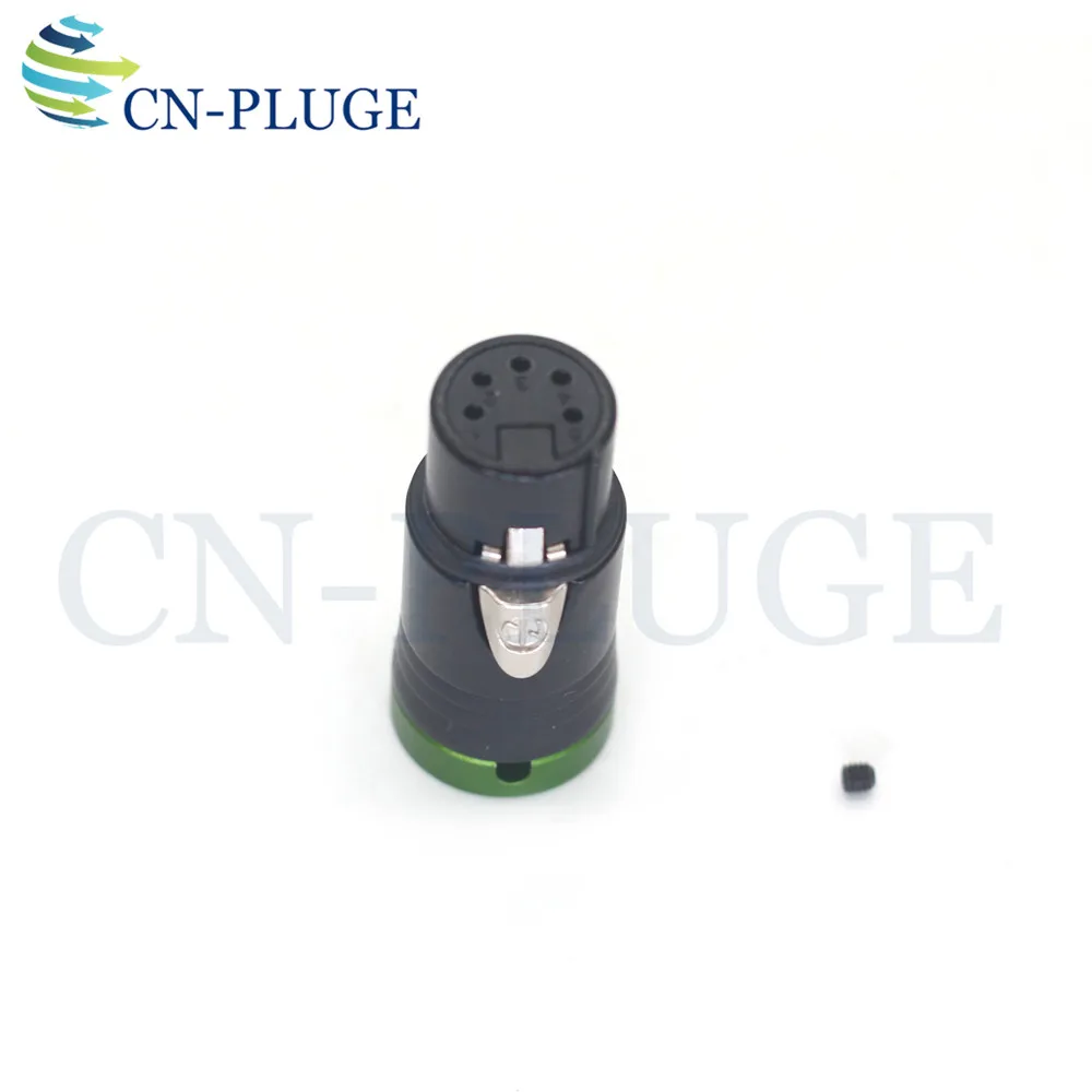 Red Blue Green Black Flat Cover XLR 5-hole Rotatable Audio Plug