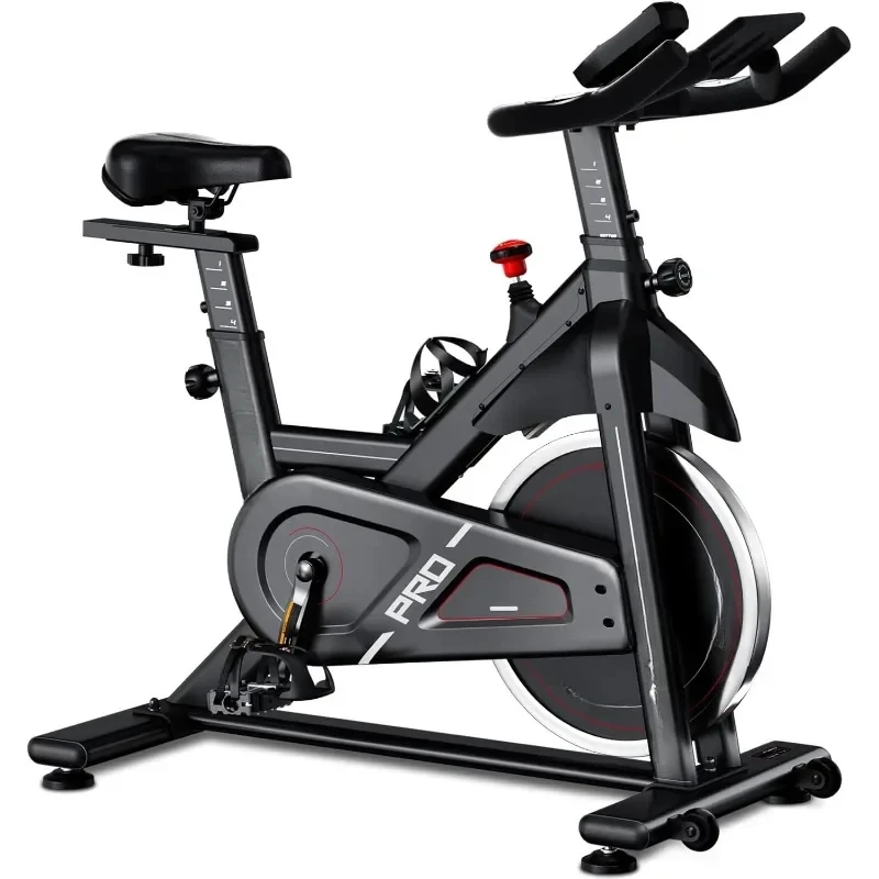 

Exercise Bike, Stationary bike for home with Felt/Magnetic Resistance, Indoor Bike with Tablet Holder