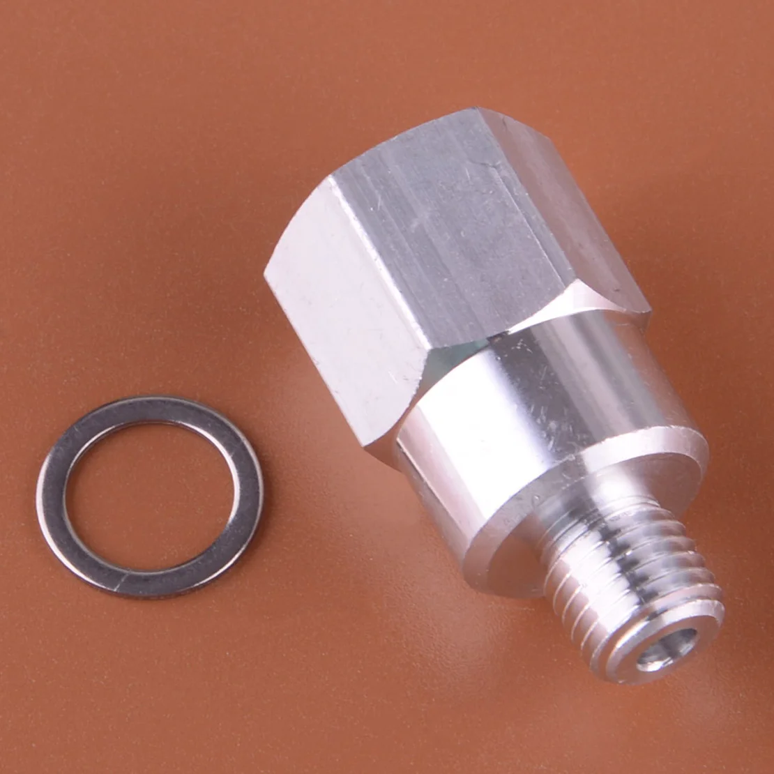 Car Swap Coolant Temperature Sensor Adapter with Washer M12-1.5 to M16 Fit for LS Engine LS1 LSX