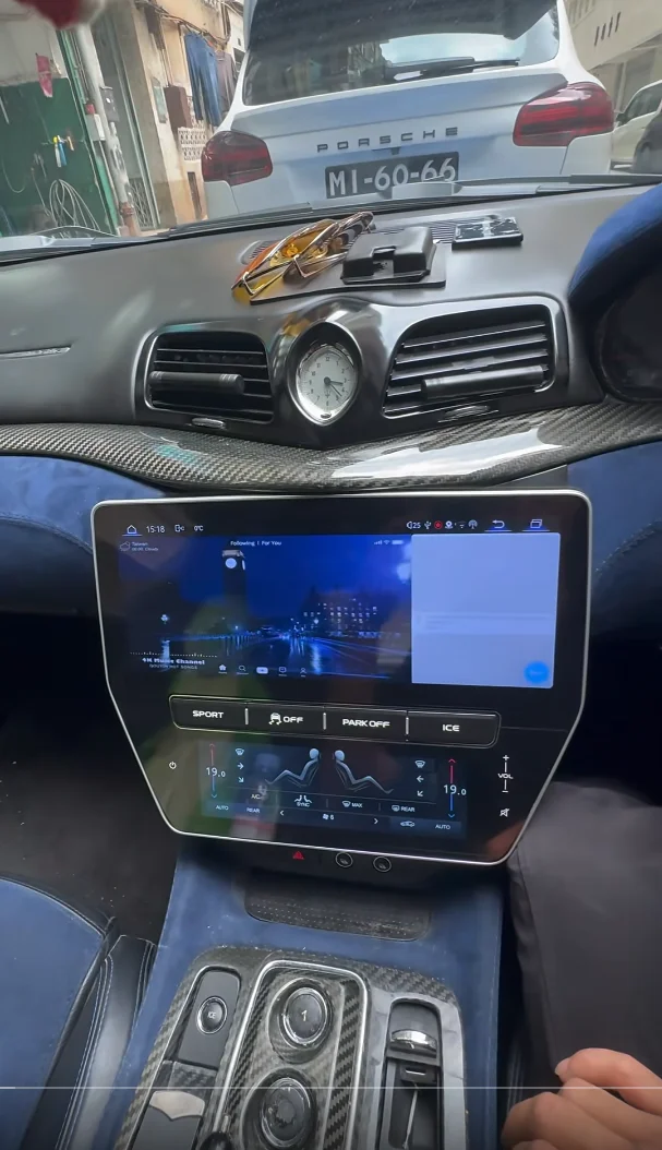 Screen 22inch Android For Maserati Quattroporte 2013-2020 Car Radio Multimedia Video Player Auto Air conditioning panel GPS Navi