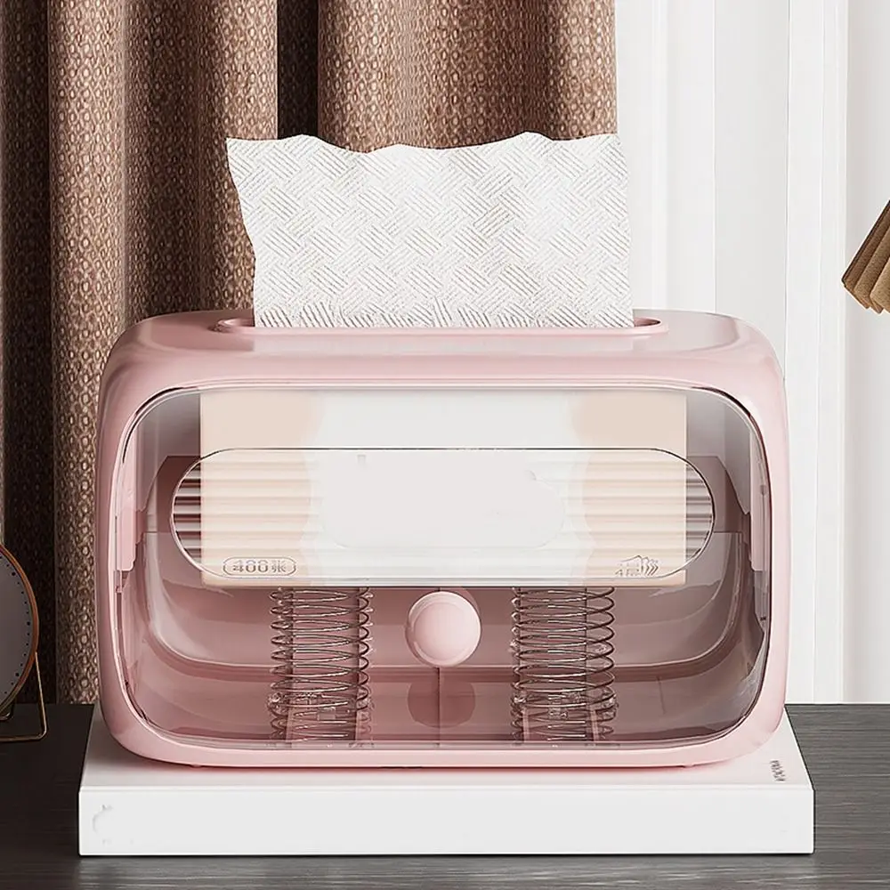 

Plastic Tissue Storage Boxes Rectangle Desktop/Wall Mounted Napkin Extraction Box Large Capacity Space Saving Paper Drawing Box