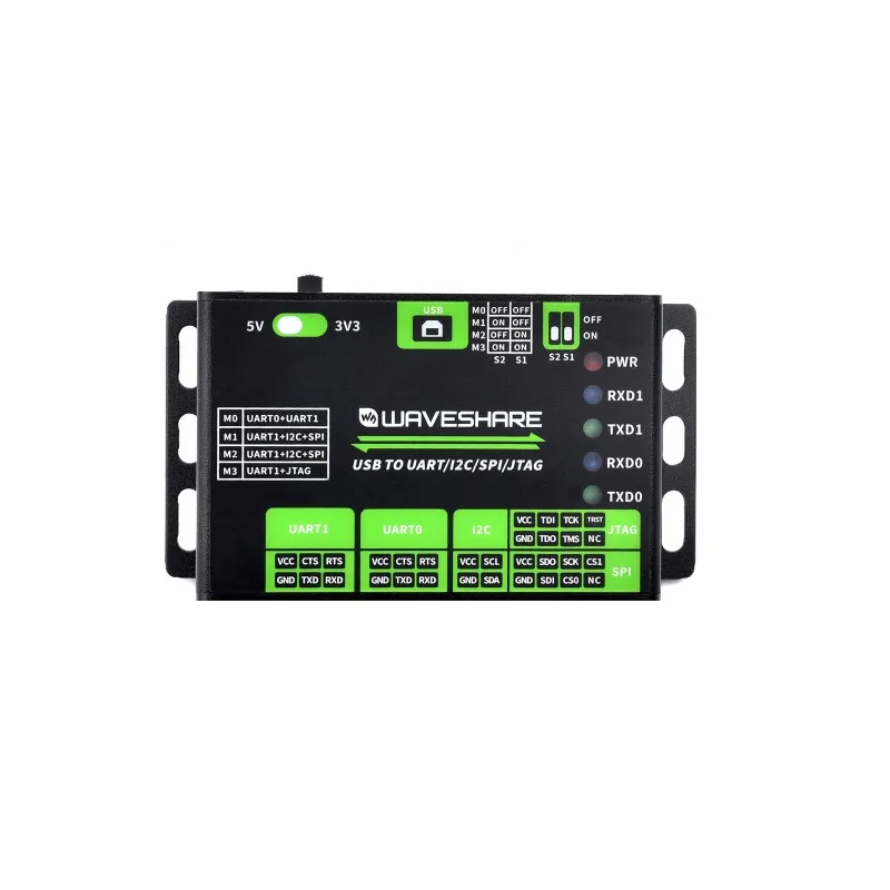 

Преобразователь USB в UART/I2C/SPI/JTAG, поддерживает несколько интерфейсов, совместимый с 3,3 В и 5 В.