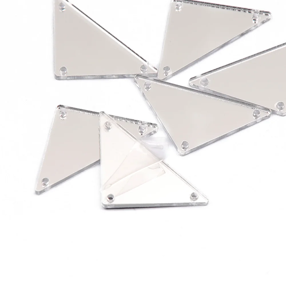 Yanruo 30pcs Acryl spiegel Dreieck bunt auf Kostüm Abendkleider Kleidung Strass Schmuck Schmuck Kunst Nähen nähen – Detail 12