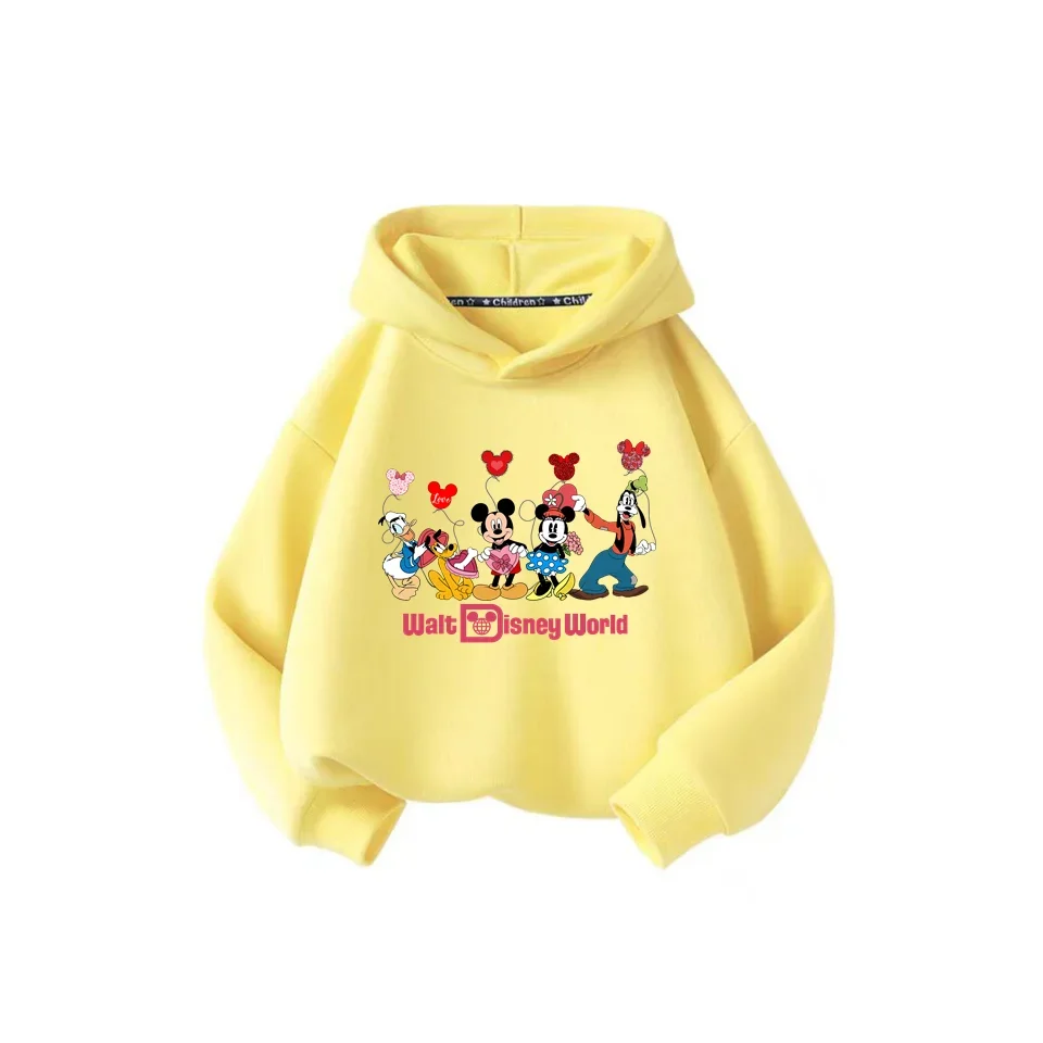 Disney Comics anime Mickey Minnie Mouse Hoodie Kids Girl Boys Sweatshirt Hoodie Cartoon kids Cute clothes Baby top jumper