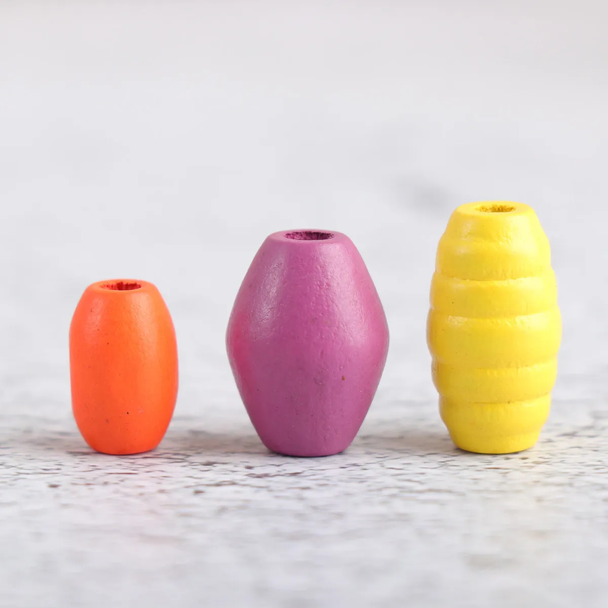 1Pack Wooden Beads String DIY Colorful Assorted Beads for Amblyopia Training Intellectual Development Education