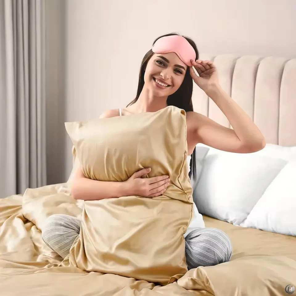 1PC Satin Pillowcase for Hair Similar to Silk Pillow Cases for Skin, Silky & Soft Pillow Covers, Gifts for Her or Him