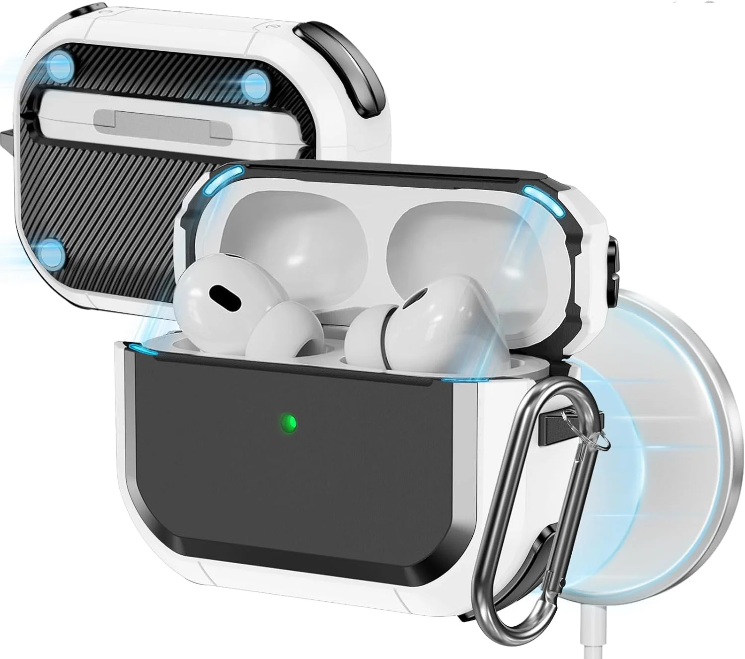 for AirPods Pro 2nd/1st Case Cover with MagSafe, Full Drop Protection Magnetic Lock Design for Airpods Pro Case