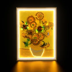 Vonado 5V LED lighting 31215 set suitable for Vincent van Gogh - Sunflowers building block gift (excluding building blocks)