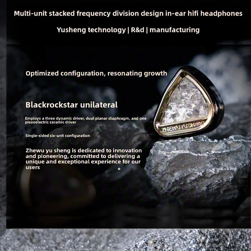 

Наушники-вкладыши ZHESONUS Black Rock Star BRS 3DD+2 Planar+PZT проводные, внутриканальные, Hi-Fi, для музыки, игр и киберспорта