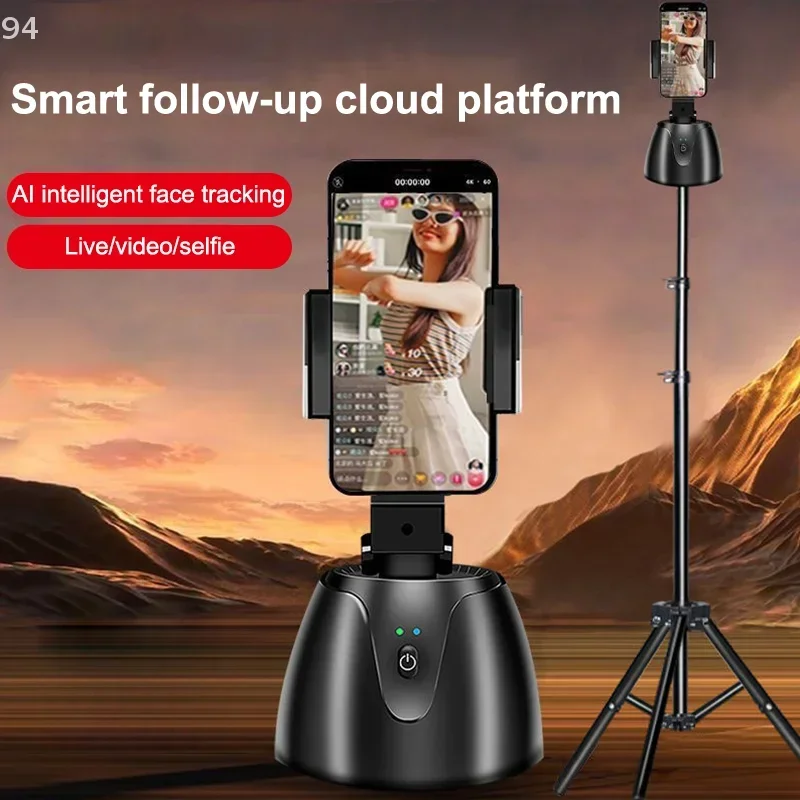 

The live stabilizer 360 rotates the artificial intelligence face tracking mobile phone stand to track live video.