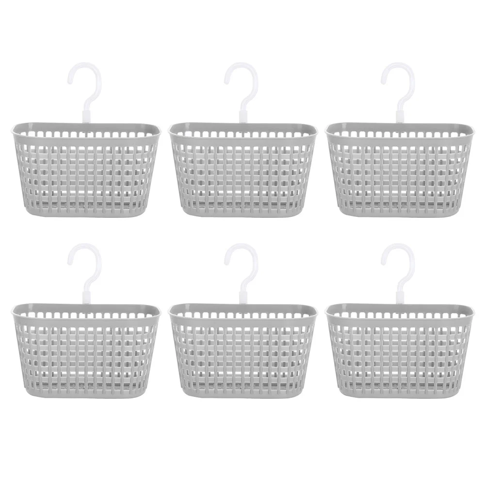 6 Pcs Kitchen Bathroom Hanging Basket Storage Baskets Wall Holder Pp Vegetable For