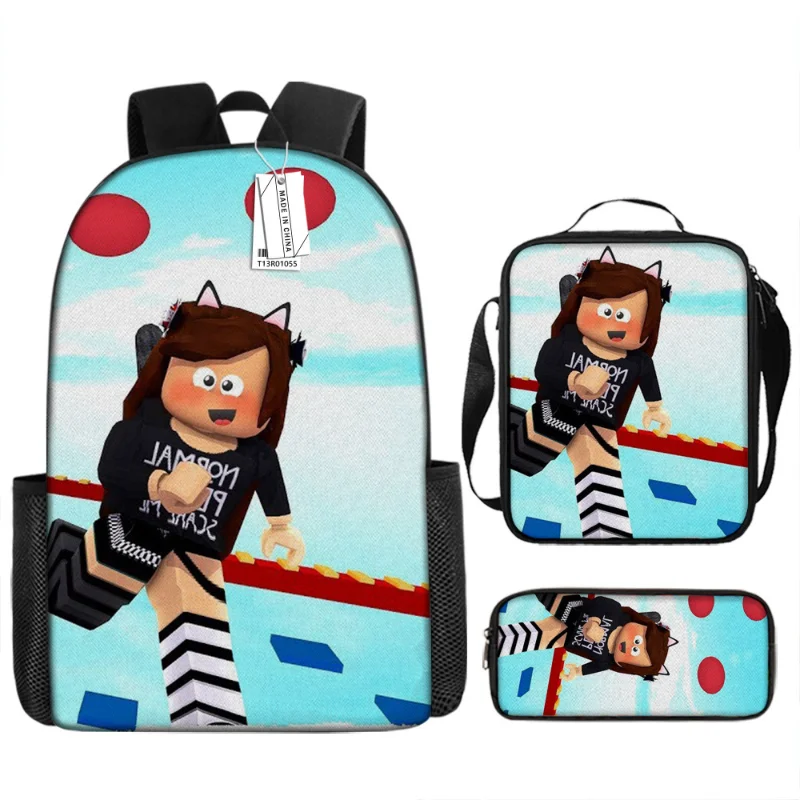 

Virtual World New Kawaii Roblox Game Anime Classical Backpack Lightweight High School Work Back To School Gift Daypack Boys Girl