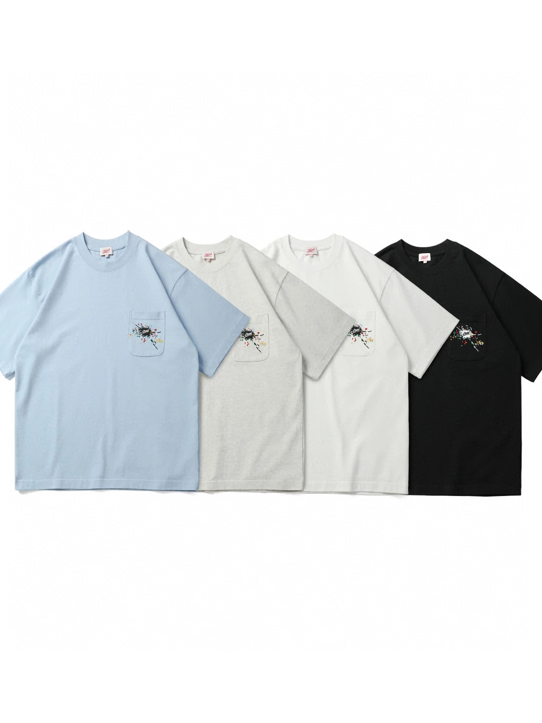 

Винтажная японская футболка Kapital свободного кроя с коротким рукавом, карманом и вышивкой для мужчин, дышащий хлопковый летний топ