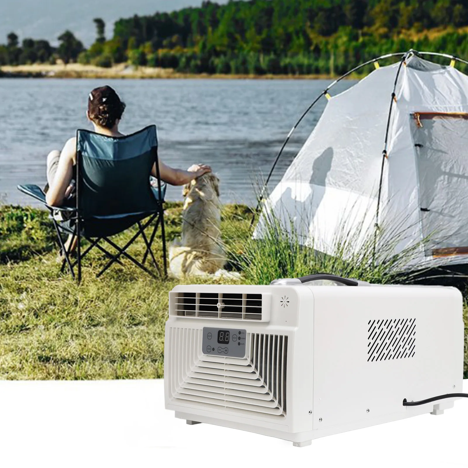 Air Conditioning Fan Compact AC Unit Eco Friendly Mini Air Conditioner High Efficiency with Remote Control for Office Camping