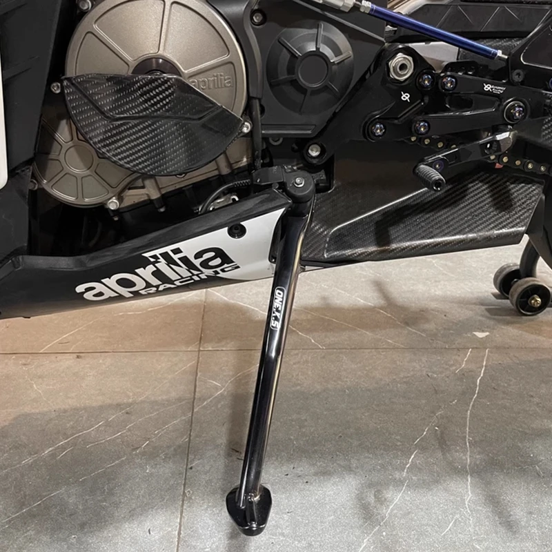 RS660 7075 Aluminum Motorcycle Side Stand Foot Plate Kickstand Extension Pad Enlarger for Aprilia Tuono 660 2021-2026