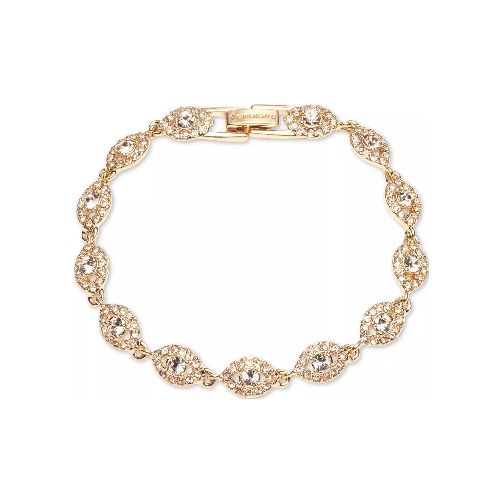 Pulseiras de metal com cristais sintéticos Givenchy, femininas, douradas/prateadas 60511313/60511314
