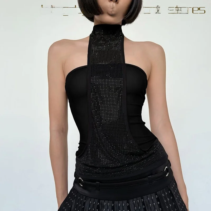 

Sexy Lace Cutout eer Top round Ne Svel Glitter Vne Casual Spring Summer Loose oulder Women's T-irt