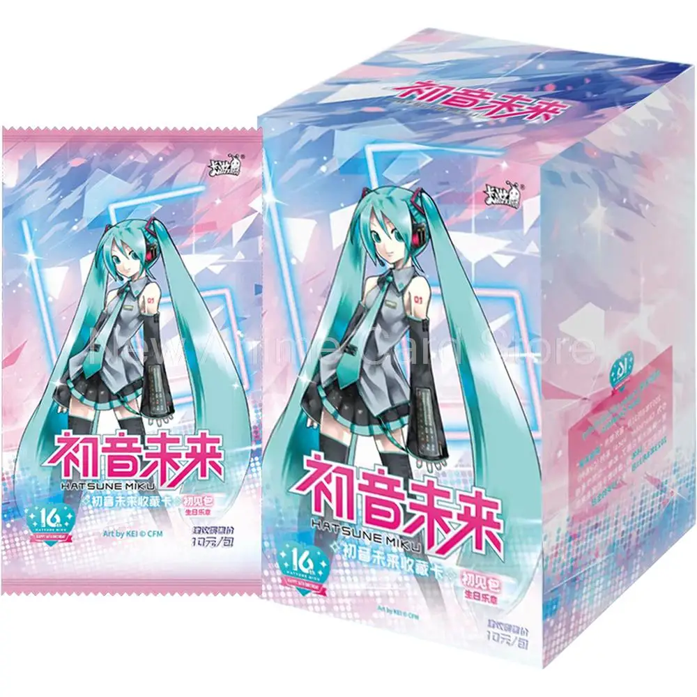 KAYOU New Original Hatsune Miku Collection Cards 15th Anniversary Japanese Limited Anime Rare Trading Cards Kids Christmas Gifts