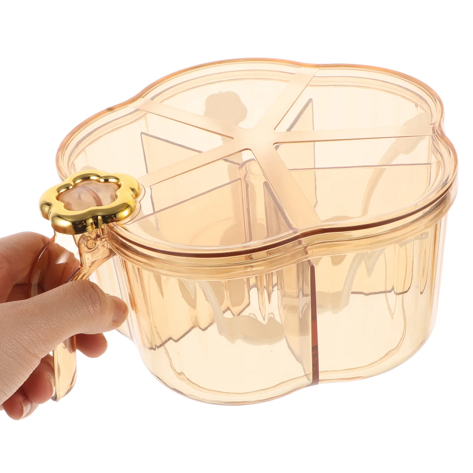 مجموعة صناديق توابل بخمسة أقسام، غطاء شفاف، منظم توابل مقاوم للرطوبة، حاوية بهار المطبخ، صندوق ماسالا قابل لإعادة الاستخدام