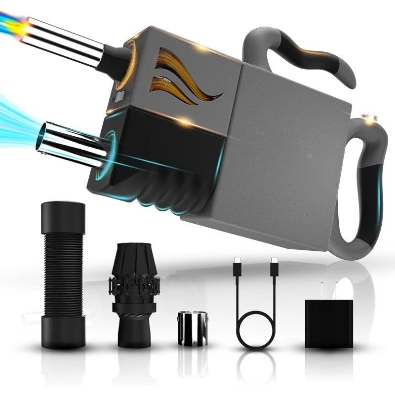 

Multifunctional Camp Care - Portable Small Rechargeable Wireless Camping Air Pump Refillable Butane Lighter, Wind Resista