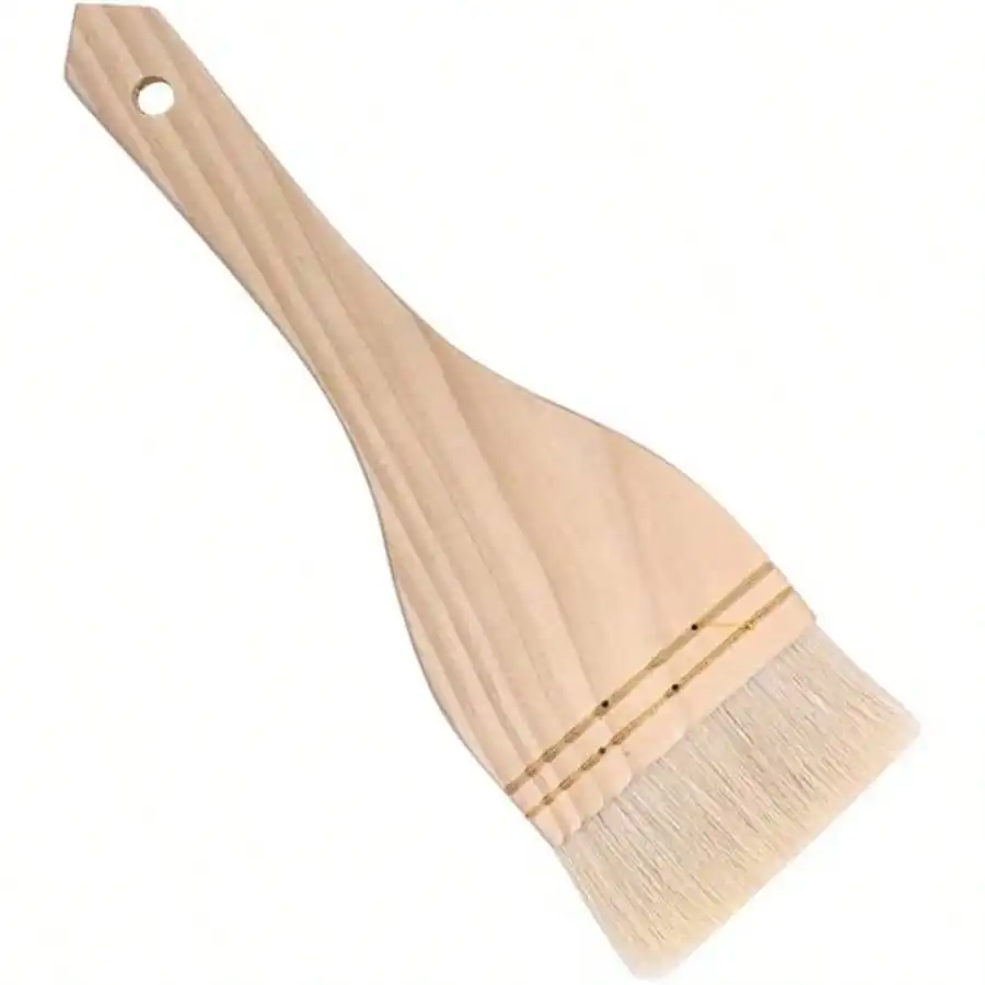 

1PCS Wood Handle BARBECUE Grease Brush, Cake Bread Brush, Wool Brush Butter Brush Sweep Mooncake Baking Tools
