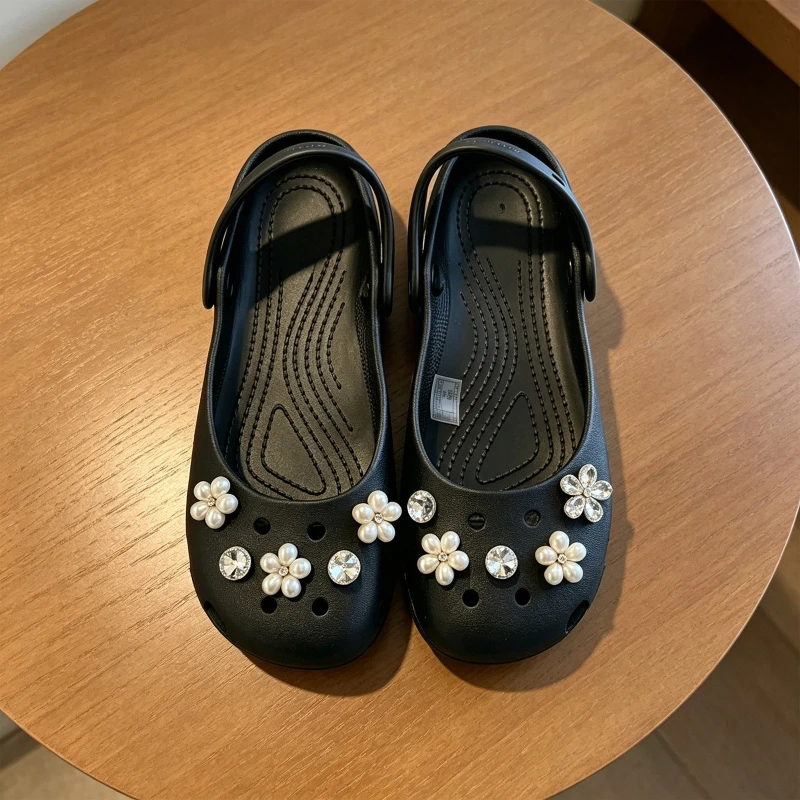 Original Shoe Charms Set Women Pearl Diamond shoe flower charms Luxury Shoe decorations Shoe Accessories Shoe charm pack