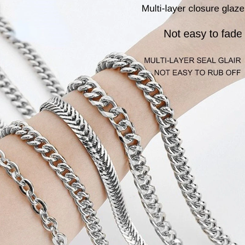Cadena plateada para bolso, accesorios de transformación, correas de repuesto para axilas, bandolera de hombro, Cadenas de Metal para bolsa de axila