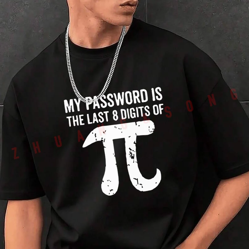 

Funny Π Design Print Motorcycle Fashion T-shirt Casual Trendy Tshirts For Summer Comfortable Short Sleeve Tops