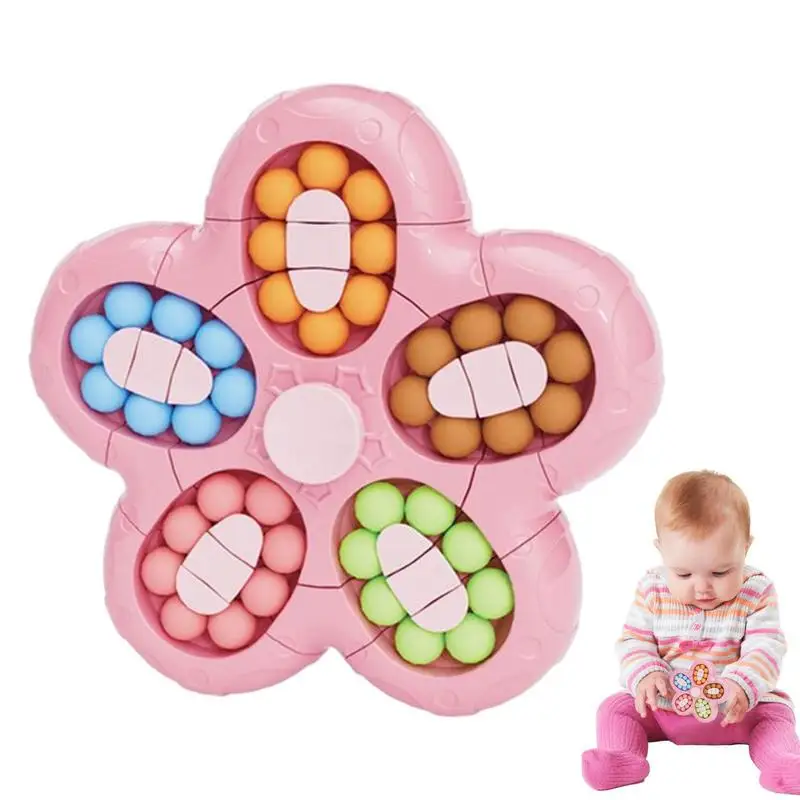 Rotating Cube Magic Bean Rotating Finger Cube Puzzle Toy Handheld Spinner Educational Decompression Toy Puzzle Cubes For