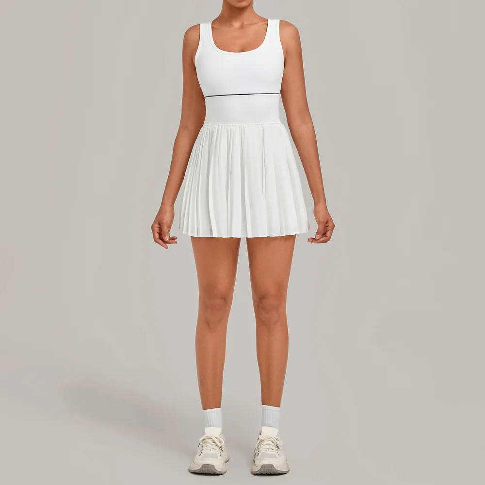 Yoga Jumpsuit Summer Women's Fitness Sports One-Piece Bodysuit Dance Ballet Sports Dress Gym Push up Running Tennis Overalls