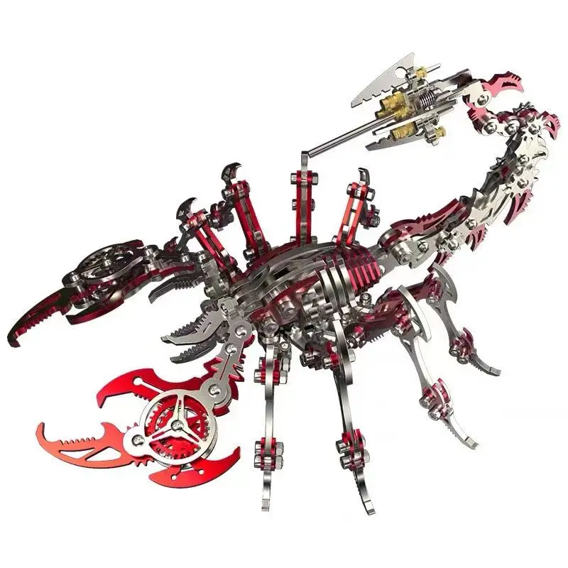 Kolorowe Scorpion King 3D Puzzle metalowe zabawki do montażu Puzzle edukacyjne do samodzielnego montażu prezent urodzinowy dla dzieci