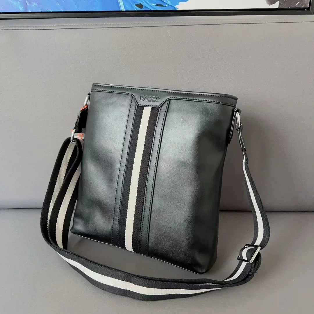 New Bal Brand Shoulder Bag Fashion Men Casual Business Causal Shoulder Bag Crossbody Bags Genuine Leather High Quality Chest Bag
