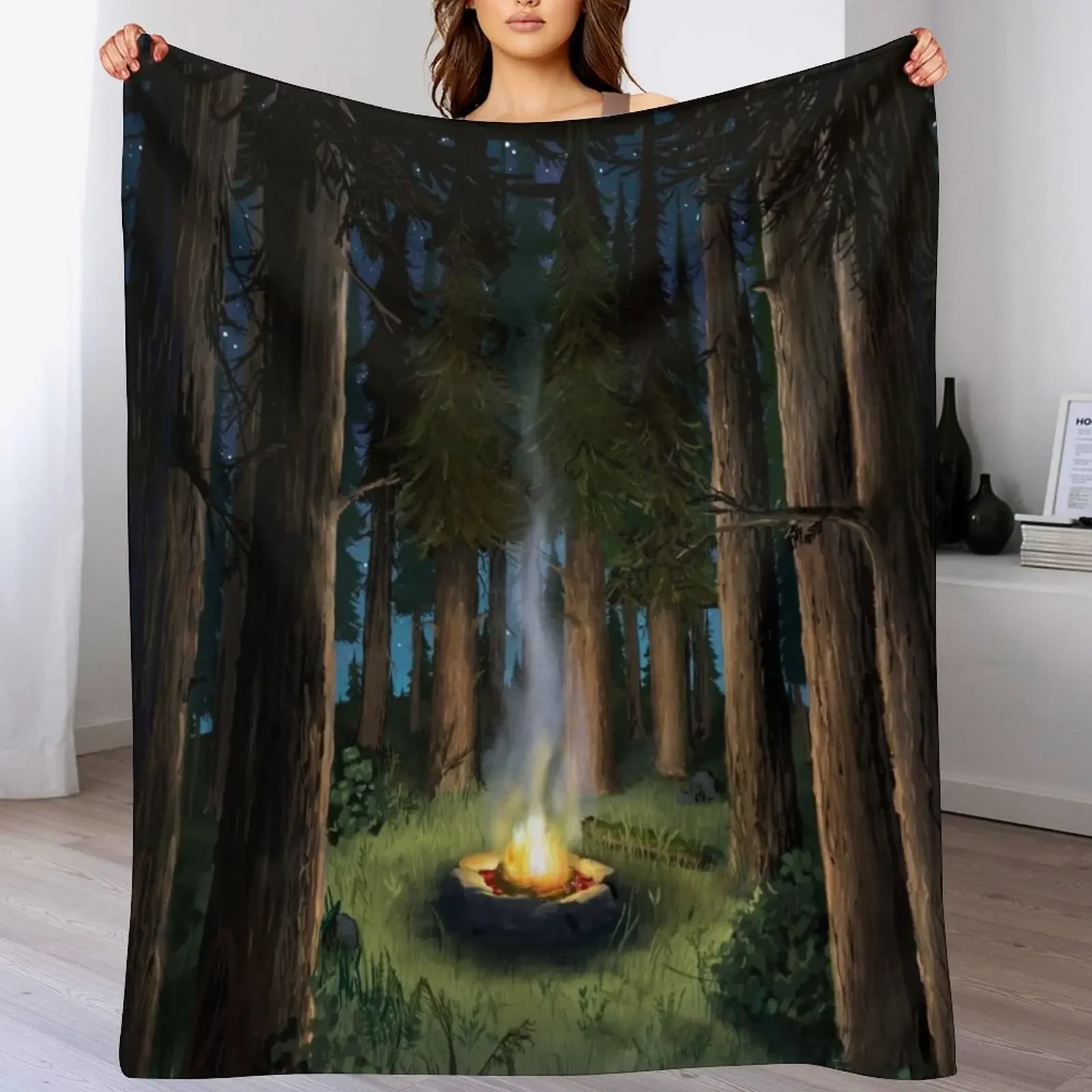 

Outer Wilds Throw Blanket Thin Polar Plaid on the sofa anime Blankets