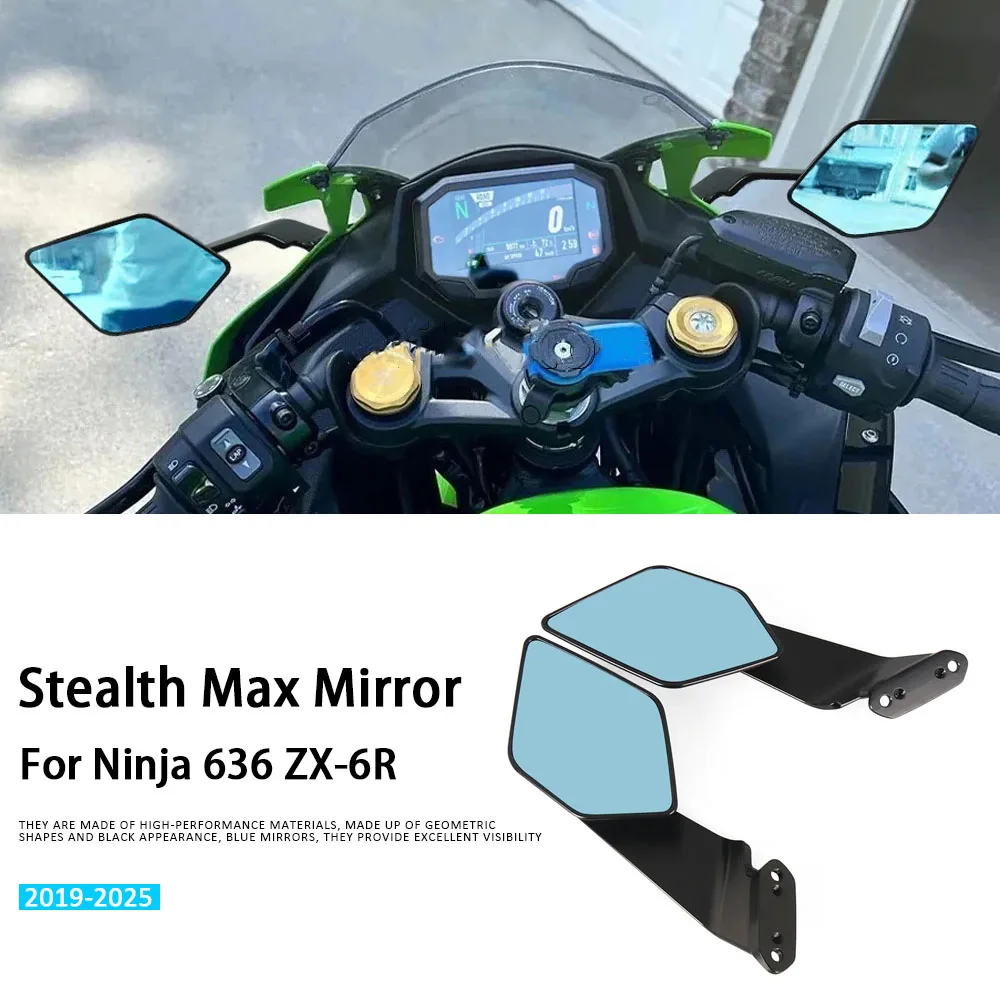 

For Kawasaki Ninja636 ZX-6R Ninja 636 ZX6R New Motorcycle Accessories Rear View Side Mirror Ninja 636 ZX-6R 2025-2019