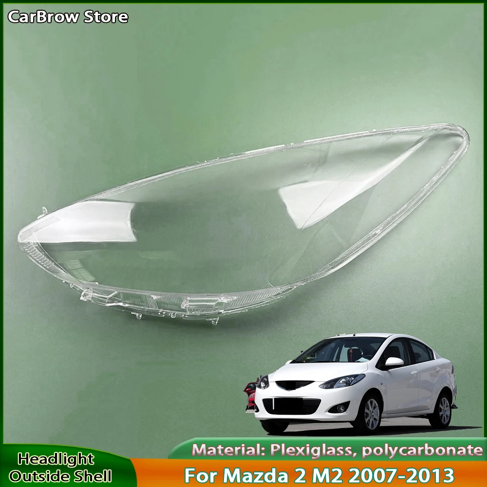 

Крышка передней фары автомобиля для Mazda 2 M2 2007 2008 2009 2010 2011 2012 2013, абажур, крышка фары, чехлы в виде ракушки