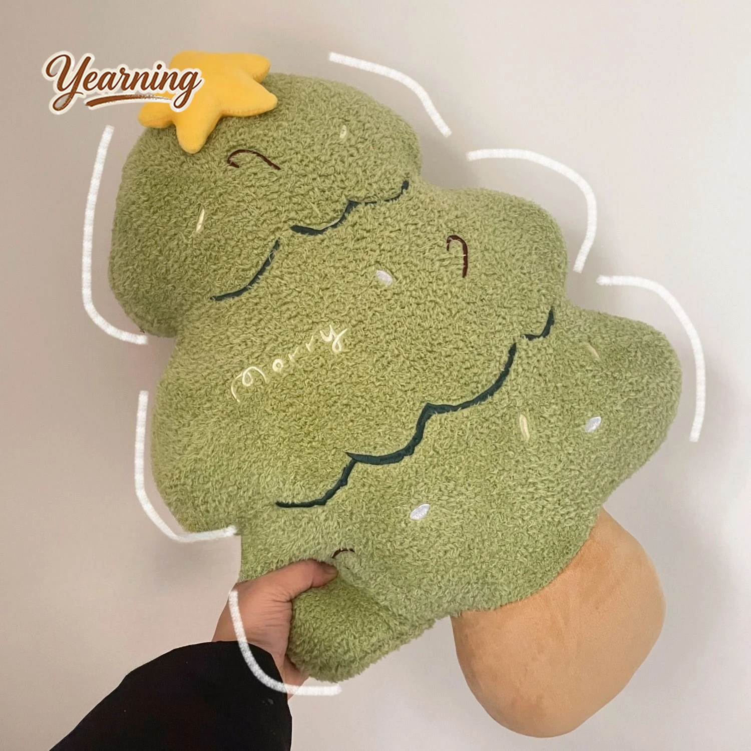 

Cute Creative Tree Shape Plush Pillow Soft Christmas Pine Tree Cushion Ins Style Sofa Bed Home Decor Gift