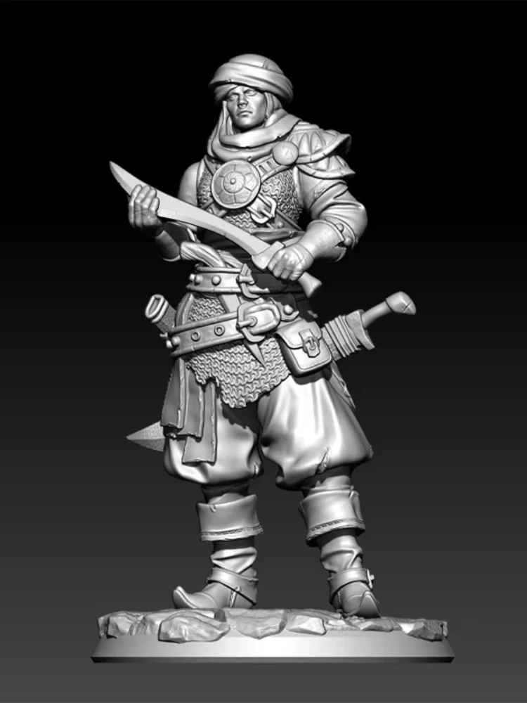 1/24 7.5cm Resin Model Kits Mongolia Warrior Fighter Unpainted Figure No Color RW-1190