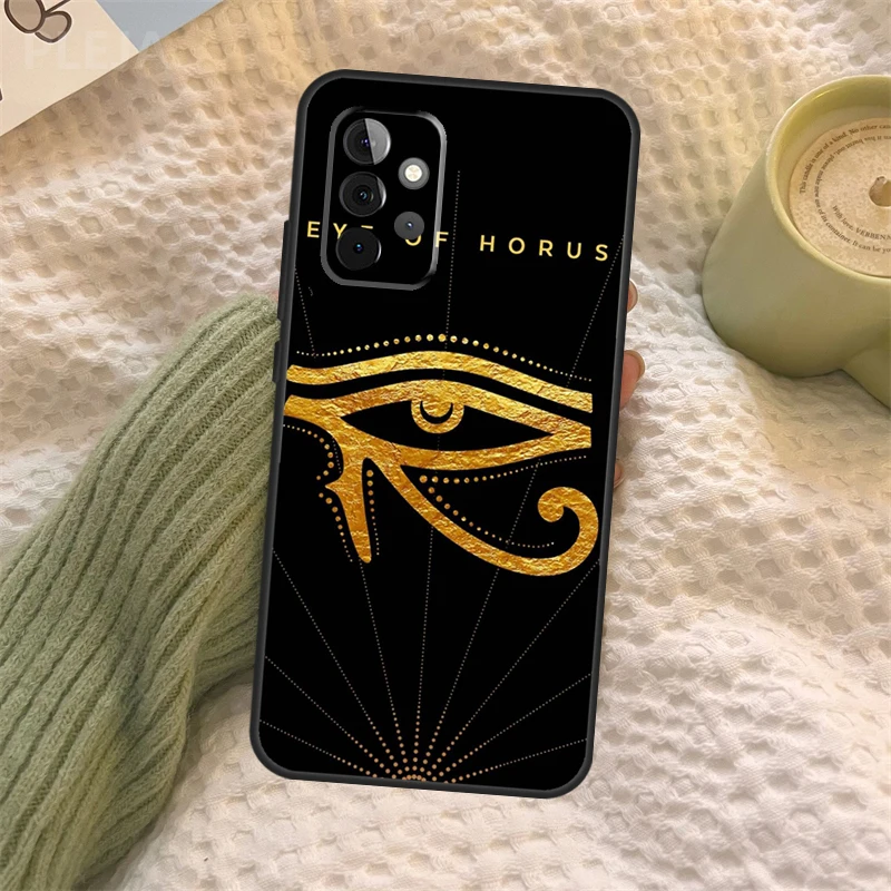 Sacred Eye of Horus Egypt Fresco Fundas For Samsung Galaxy A34 A54 A14 A13 A53 A33 A73 A51 A71 A12 A22 A32 A52 A72 A52S Case