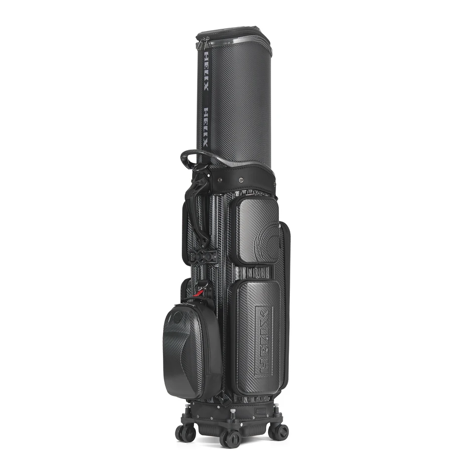 HELIX Golf Bag with 4 Wheels for Airline Travel Hardshell Golf