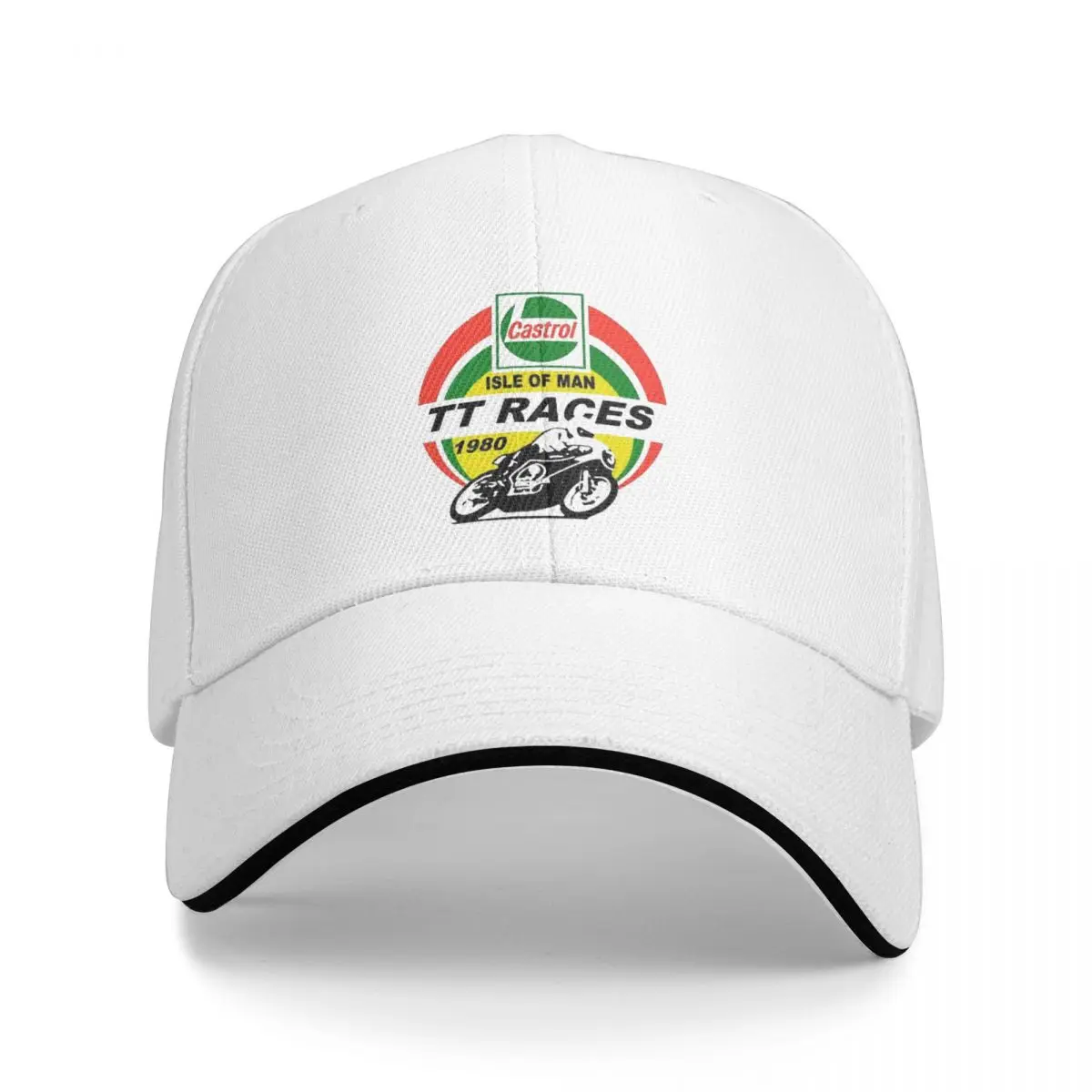 Moto da corsa Isle Of Man TT Races 1980 berretti da Baseball Casual Sandwich Hats