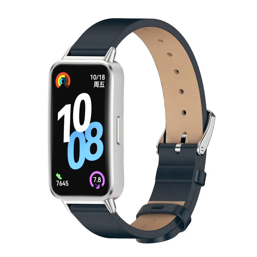 Кожаный ремешок на запястье для Huawei Band 10 9 8 браслет смарт-часы глобальная версия браслета ремень