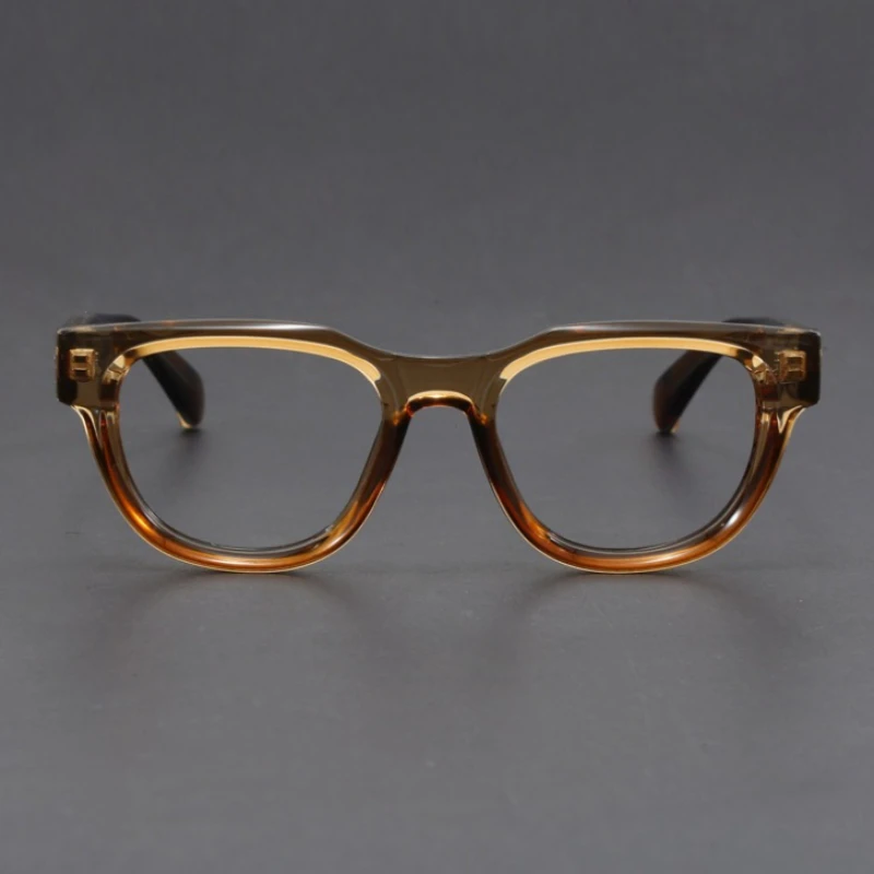 SZTZX Vintage Durable Minimalist Photochromic Anti Blue Light Myopia Glasses Square Progressive Prescription Reading Glasses