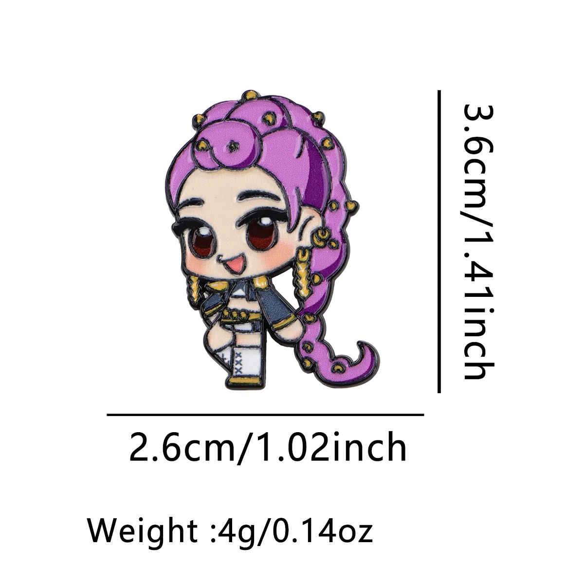 Niedliche Musik Anime Mädchen Metallabzeichen Emaille Pin Brosche für Kleidung Schmuck Anstecknadeln auf Taschen Rucksack Modeaccessoires