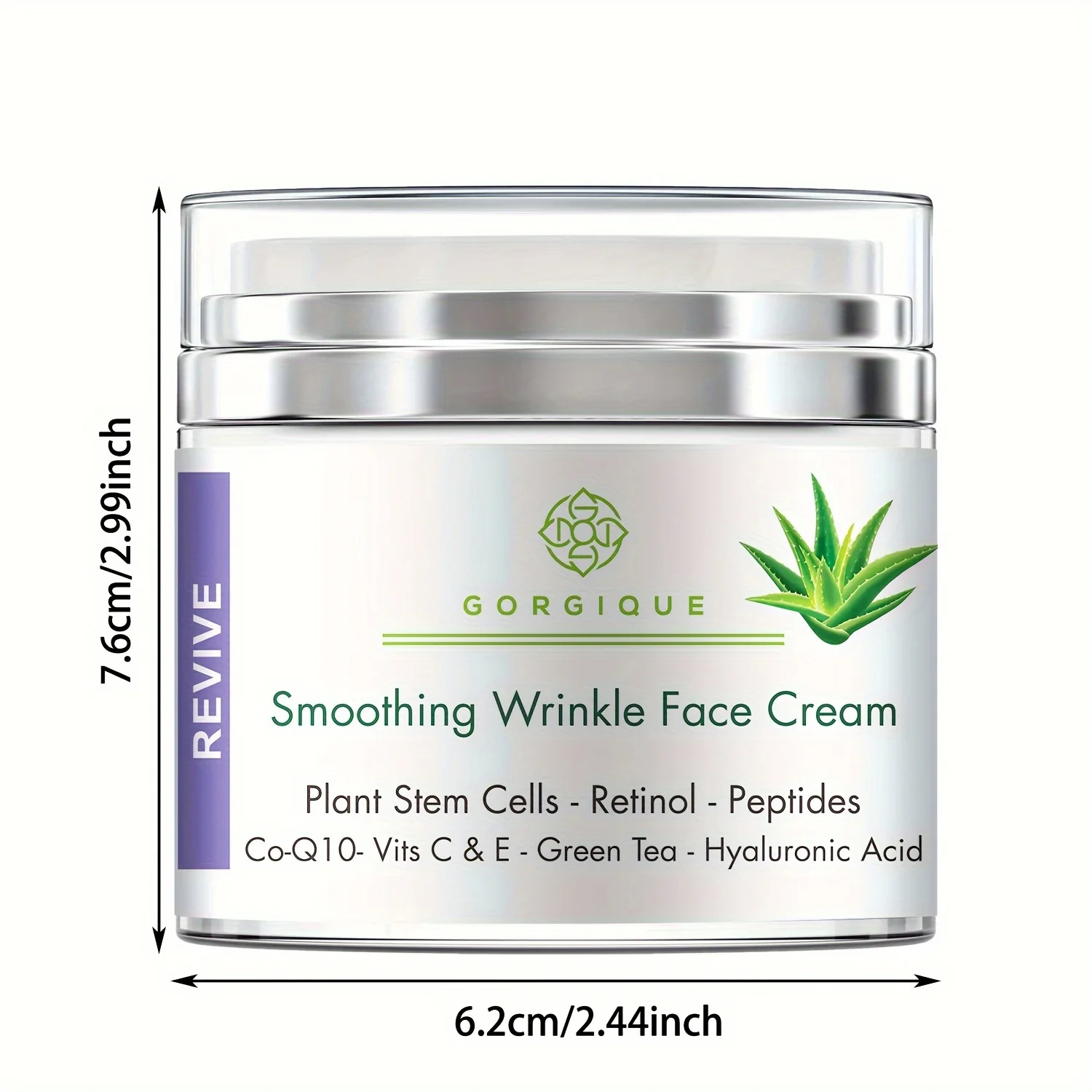 Retinol Cream for Face with Hyaluronic Acid Vitamin C & E Pure Aloe Vera Gel Green Tea Glycolic Acid