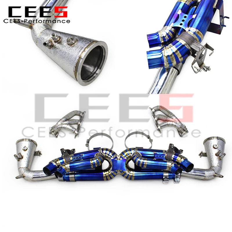 

cees SUS304 Header Manifold with Downpipe OEM Valved Catback Exhaust 2020-2024 for Porsche 911 992 3.0T Sport Car Full Exhaust