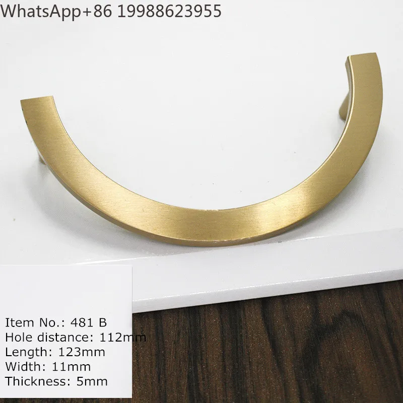 Solid Brass Circle Handles for Furniture Cabinet Pulls Drawer Cupboard Kitchen Handle Door Handle Gold Knobs Hardware