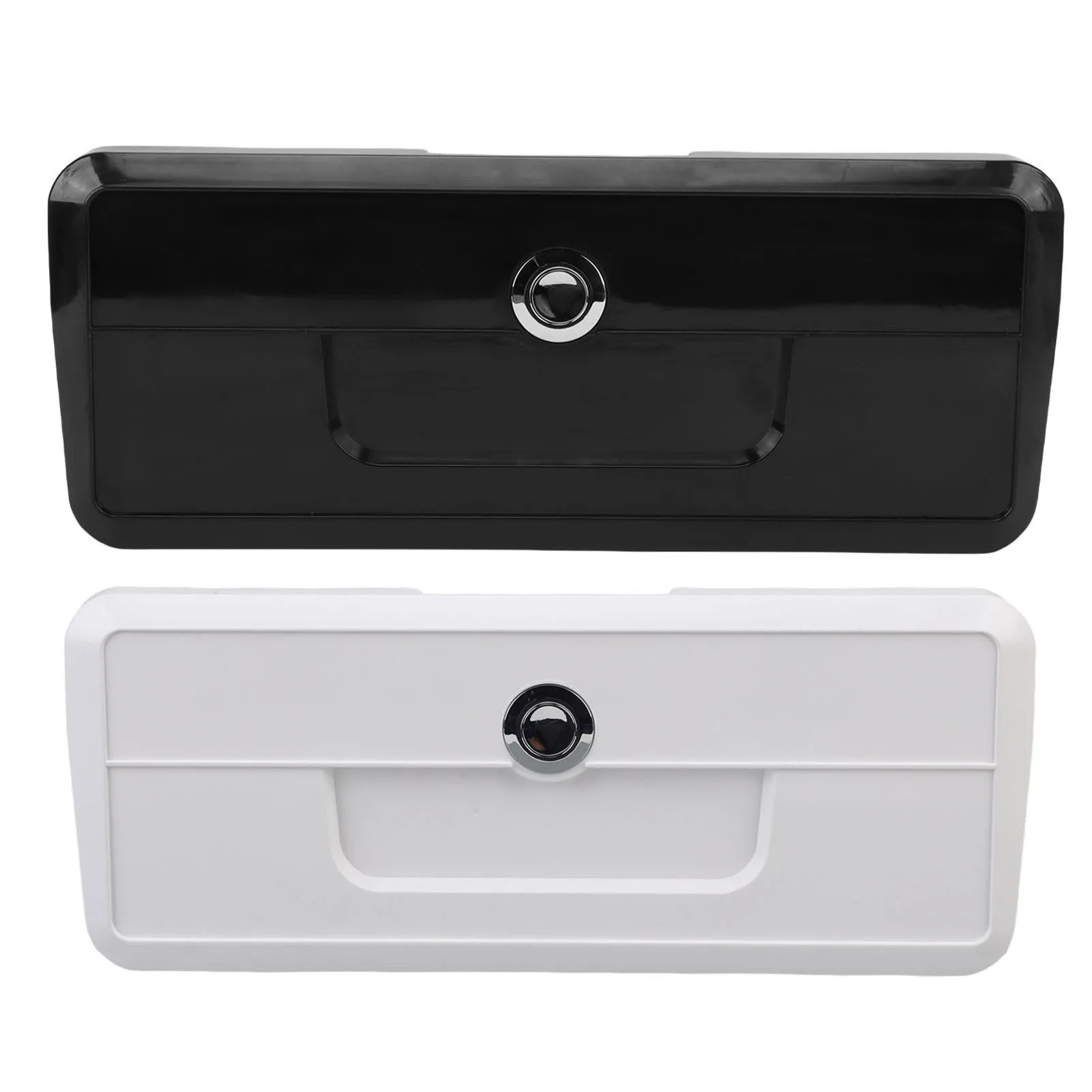 Marine Recessed Lockable Glove Box Storage Compartment for Boat Console Dashboard Cabin ABS Hatch Organizer