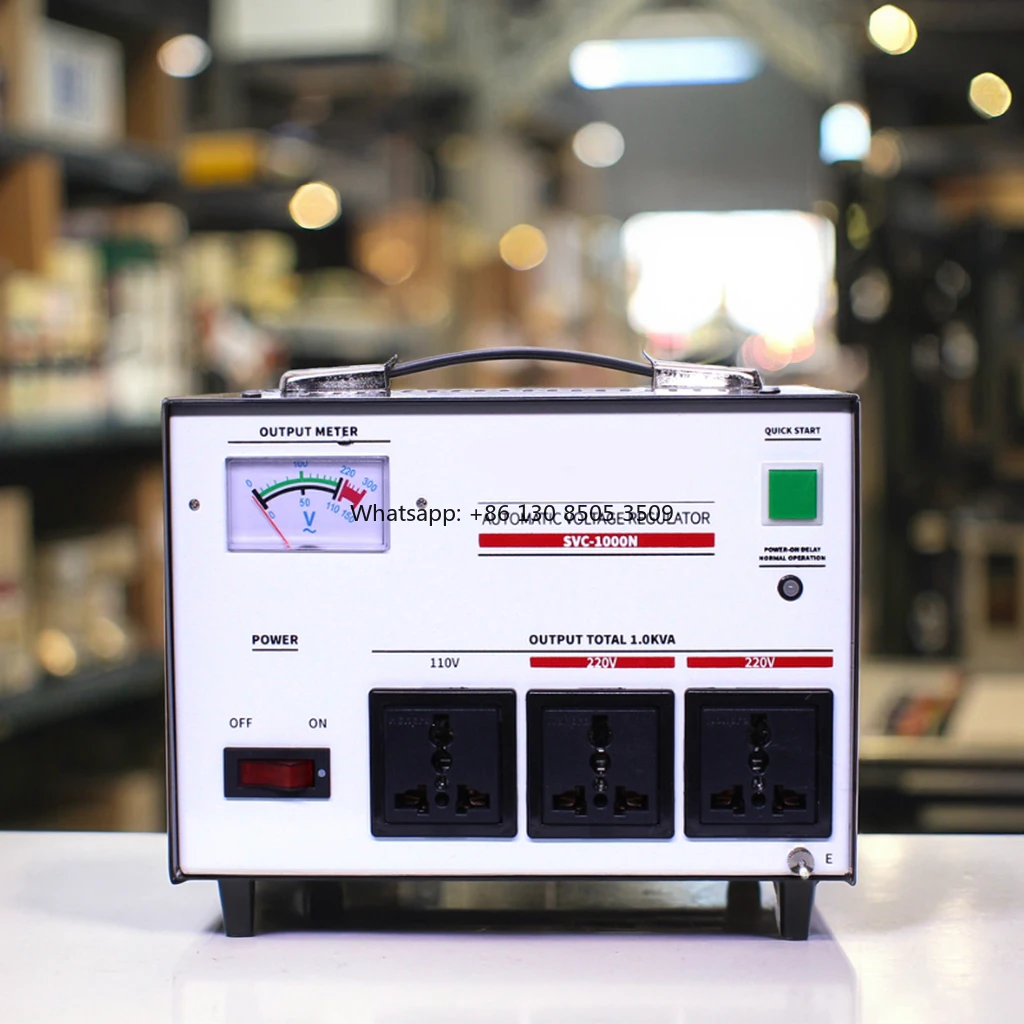 Whosale 1000W Voltage Stabilizer Single Phase 110V 220V Servo-type Pointer Display Voltage Regulator Teaching Experiment