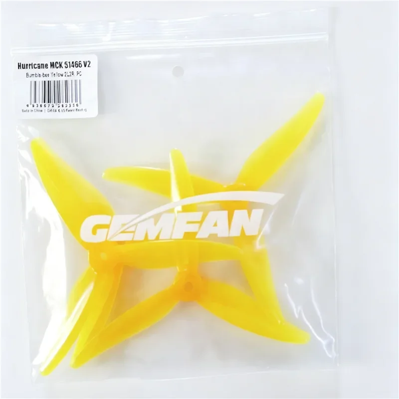 Gemfan 51466 V2 FPV Prop Set, 5mm Mount Hole, High Rigid PC Props for Freestyle & Racing FPV, 2CW+2CCW