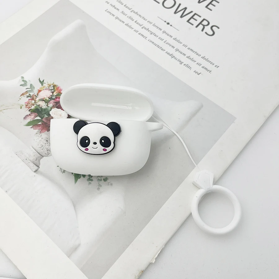 حافظة سماعة أذن على شكل باندا كرتونية لهاتف EarFun Air Pro4 /Air Pro 4i-TW230/Air Pro 3 /Free Pro2 /Free Pro3 حافظة من السيليكون